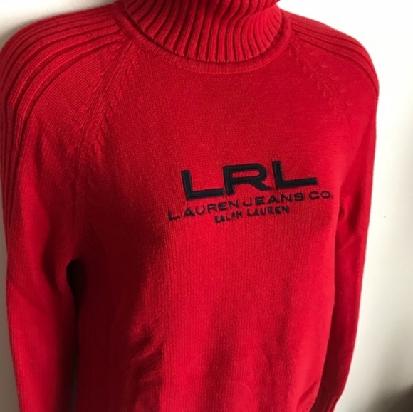 LRL Lauren Ralph Lauren 
Red knit turtle neck - Picture 3 of 4